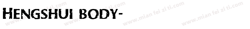 Hengshui body字体转换
